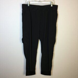 Z by Zella Jogger Cargo Pants XL Womans Black High Rise Elastic Waist Athletic